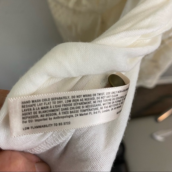 Anthropologie Lilka Bellflower Lace Maxi Dress Ivory XS - Picture 6 of 13